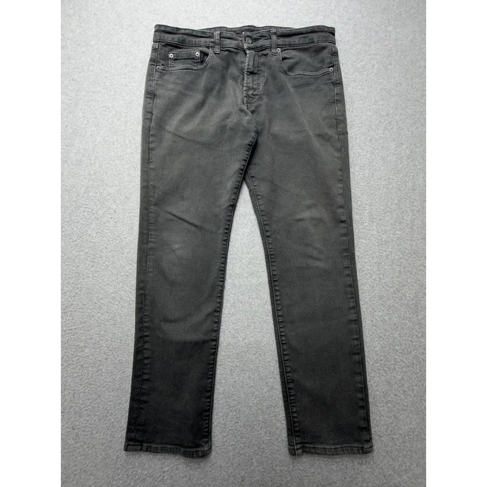 Bonobos Jeans Mens 34x30 Gray Charcoal Wash Regular Straight Stretch Denim Pants